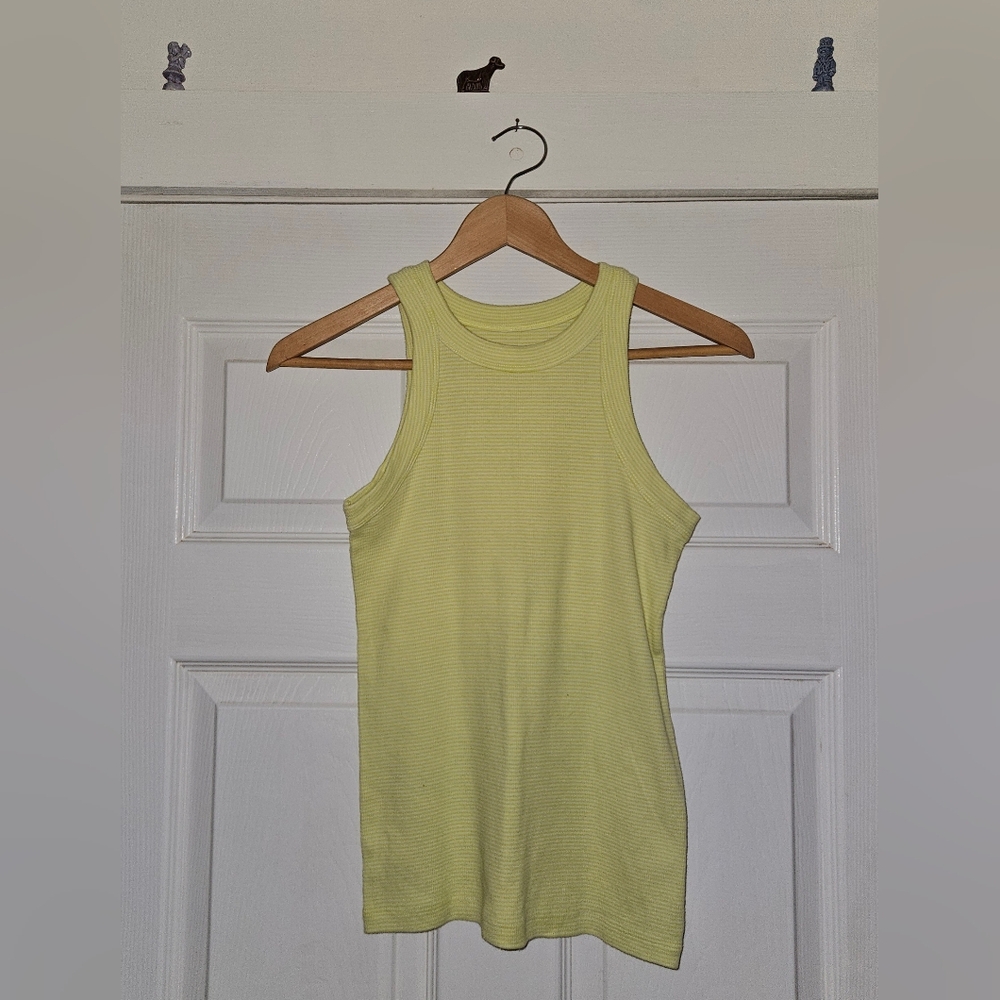 LOFT Women’s Sleeveless Ribbed Tank Top - Light Yellow